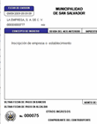Recibo para pago de inscripción